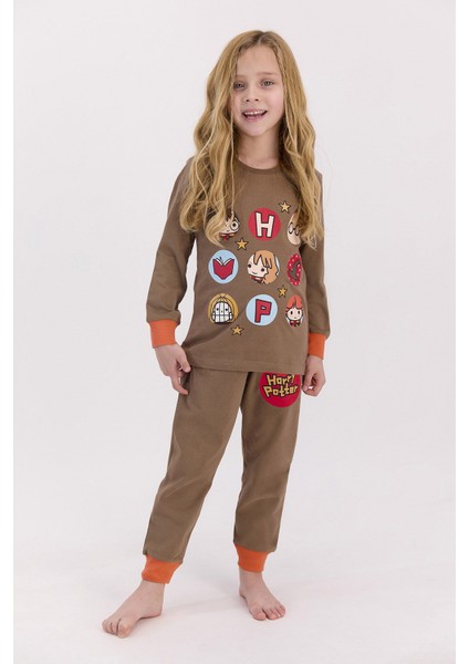Lisanslı Kokonat Kız Çocuk Pijama Takımı
