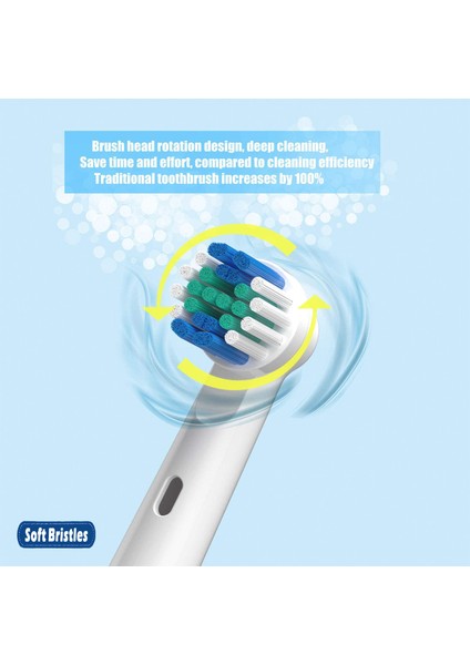 Oral-B Diş Fırçası Yedek Başlığı 4'lü + 4 Adet Koruyucu Kapak