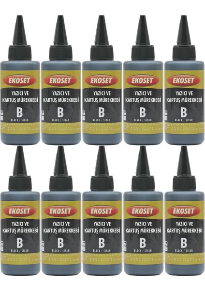 Brother DCP-T220 DCP-T420W Uyumlu Siyah Muadil Mürekkep 100 ml 10'lu Set