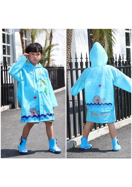 Hayvan Figürlü Kapüşonlu Çocuk Yağmurluk - Çocuk Yağmurluğu - Unisex Yağmurluk