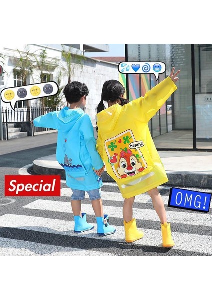 Hayvan Figürlü Kapüşonlu Çocuk Yağmurluk - Çocuk Yağmurluğu - Unisex Yağmurluk indirimleri