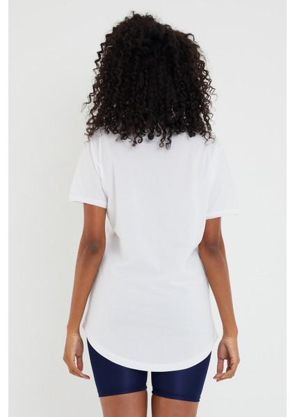Women Beyaz Pis Yaka Salaş T-SHIRT-KTCPS001R15S indirimleri