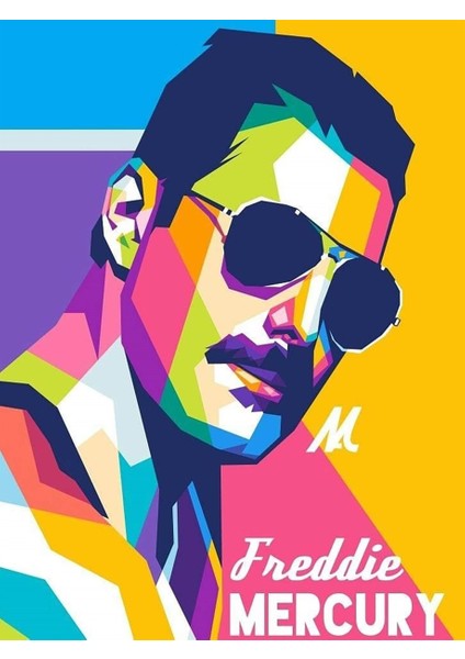 Freddie Mercury Sayılarla Boyama Seti 40X50 cm Tuvale Gerili