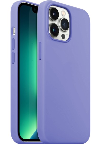 Buff Apple iPhone 13 Pro Max Rubber S Kılıf Lily Lila