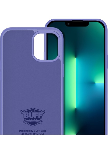 Buff Apple iPhone 13 Pro Max Rubber S Kılıf Lily Lila