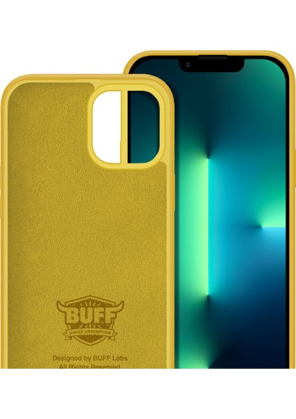 Buff Apple iPhone 13 Pro Max Rubber S Kılıf Yellow Sarı