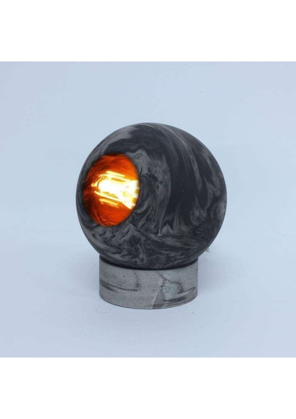 Siyah Renk Küre Masa Lambası