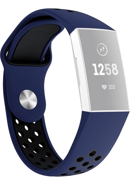 Puluz Fitbit Charge 3 Silikon Saat Kayışı Mavi (Yurt Dışından)