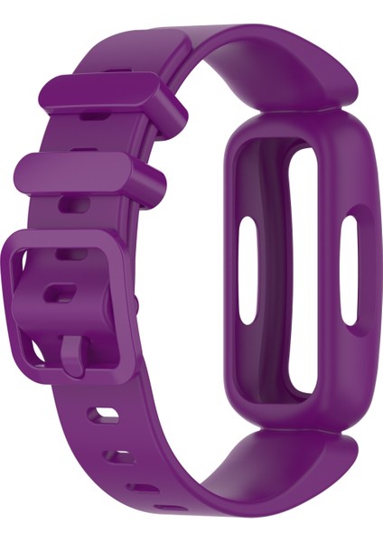 puluz Fitbit Inspire 2 Silikon Yedek Kordonlu Saat Kayışı Mor (Yurt Dışından)