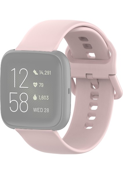 puluz Fitbit Versa 2 / Versa / Versa Lite / Blaze Için Renkli Toka Silikon Saat Kayışı Pembe (Yurt Dışından)