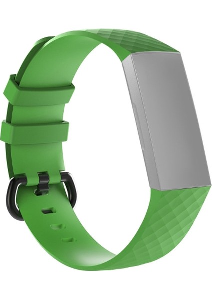 puluz Fitbit Charge 4 Small Silikon Kordonlu Saat Kayışı Yeşil (Yurt Dışından)