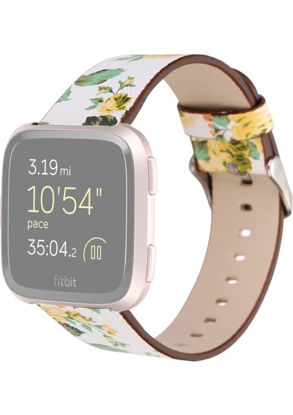 puluz Fitbit Versa Için 1/2 Çiçek Desenli Kordonlu Saat Kayışı Çok Renkli (Yurt Dışından)