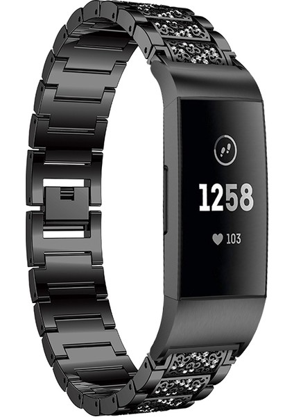 puluz Fitbit Charge 3 Için Saat Kayışı Siyah (Yurt Dışından)