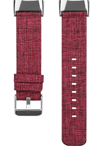 puluz Fitbit Charge 5 Için Kanvas Kordonlu Saat Kayışı Kırmızı (Yurt Dışından) fiyatları
