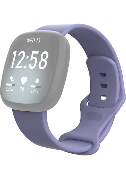 puluz Fitbit Versa 3 / Silikon Kordonlu Saat Kayışı Mor (Yurt Dışından)