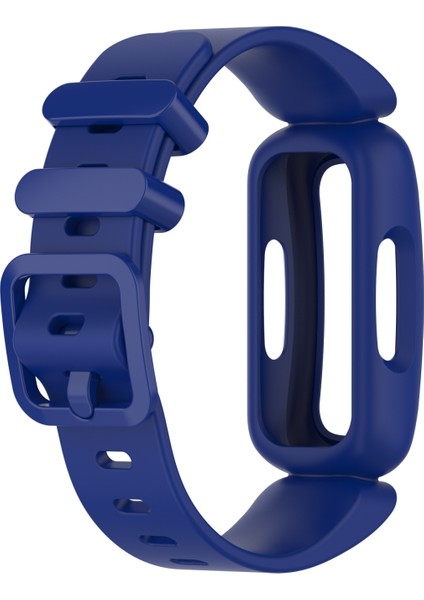 puluz Fitbit Inspire 2 Silikon Yedek Kordonlu Saat Kayışı Lacivert (Yurt Dışından)