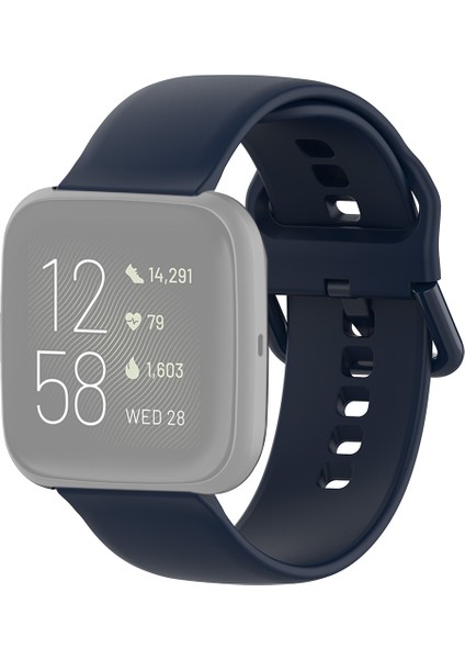 puluz Fitbit Versa 2 / Versa / Versa Lite / Blaze Için Renkli Toka Silikon Saat Kayışı Lacivert (Yurt Dışından)