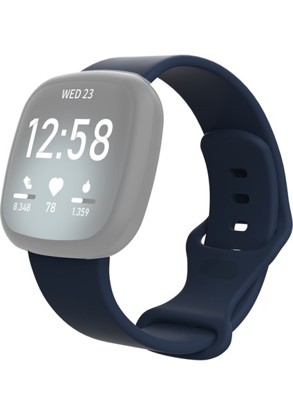 puluz Fitbit Versa 3 / Silikon Kordonlu Saat Kayışı Lacivert (Yurt Dışından)