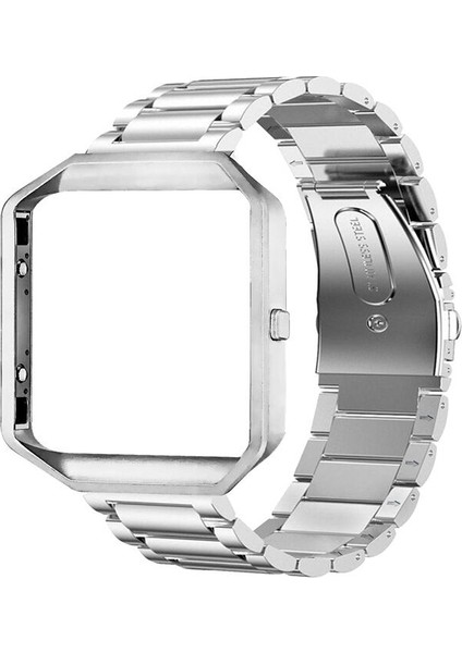 puluz Fitbit Blaze Metal Saat Kayışı Gümüş (Yurt Dışından)