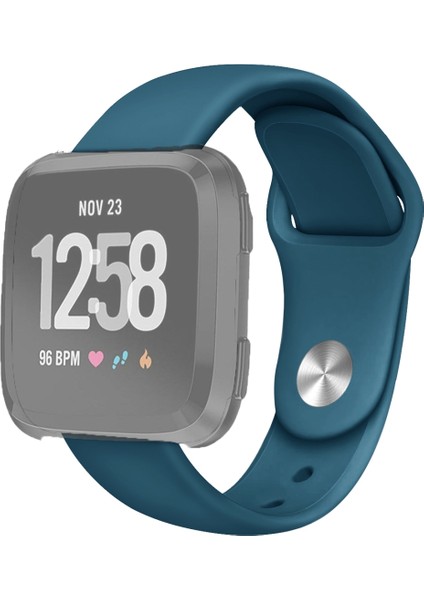 Puluz Fitbit Versa 2 / Puluz Fitbit Versa / Puluz Fitbit Versa Lite Silikon Saat Kayışı Mavi (Yurt Dışından)