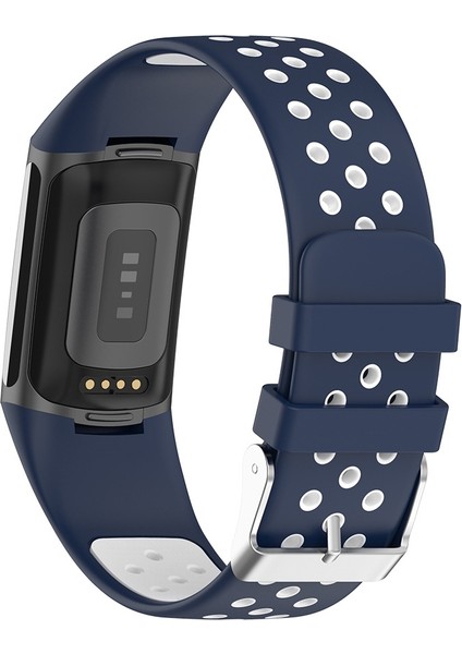 puluz Fitbit Charge 5 Için Çift Renkli Metal Tokalı Silikon Saat Kayışı Yeşil (Yurt Dışından) modelleri