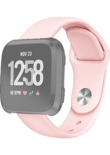 puluz Fitbit Versa 2 / Puluz Fitbit Versa / Puluz Fitbit Versa Lite Silikon Saat Kayışı Pembe (Yurt Dışından)