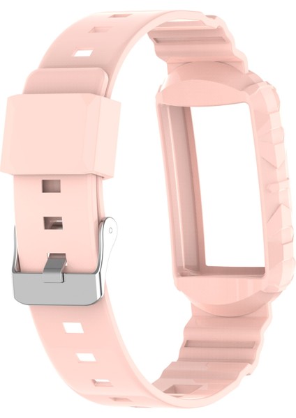 puluz Fitbit Charge 3 Se Silikon Tek Vücut Zırhı Saat Kayışı Kırmızı (Yurt Dışından)