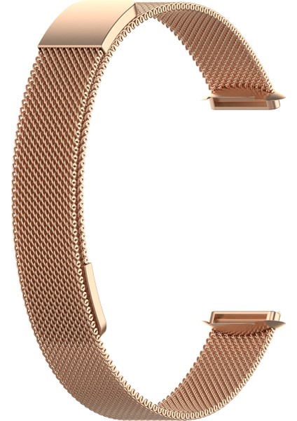 puluz Fitbit Luxe Special Edition Metal Kordonlu Saat Kayışı Pembe Altın (Yurt Dışından)