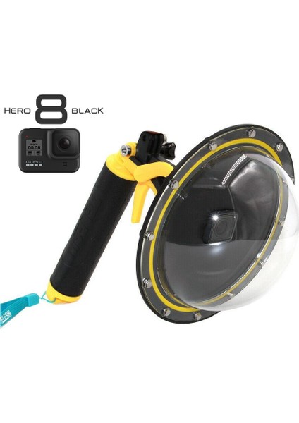 GoPro Hero8 Black 6" Waterproof Dome Port Housing Su Altı Üstü Yarım Küre (Sadece HERO8 Black uyumlu)