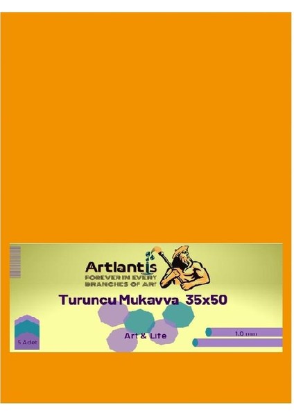 Turuncu Renkli Mukavva 35X50 5 Adet Artlantis Renkli Mukavva 5 Adet