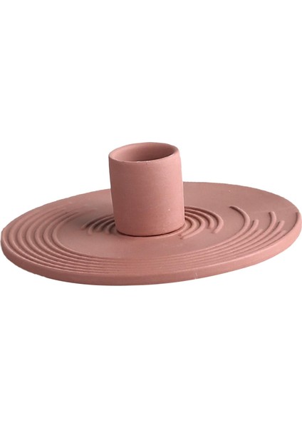 Nordic Candlestick Konik Mumluk Masa Yıldönümü Süsler Için Standı Tuğla Kırmızı (Yurt Dışından)