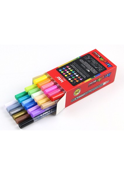 Acrylic Marker Pen 24 Pcs Acrylic Coloring Marker Set Of 24 Colors (Yurt Dışından) indirimleri