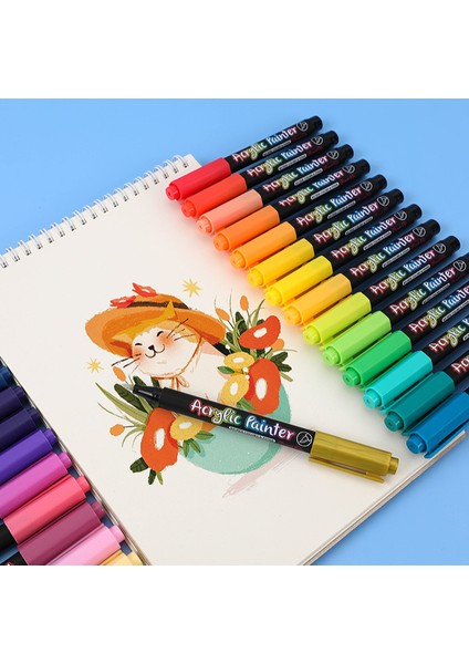36 Adet Su Bazlı Akrilik Kalem Seti - Çok Renkli (Yurt Dışından) fırsatları
