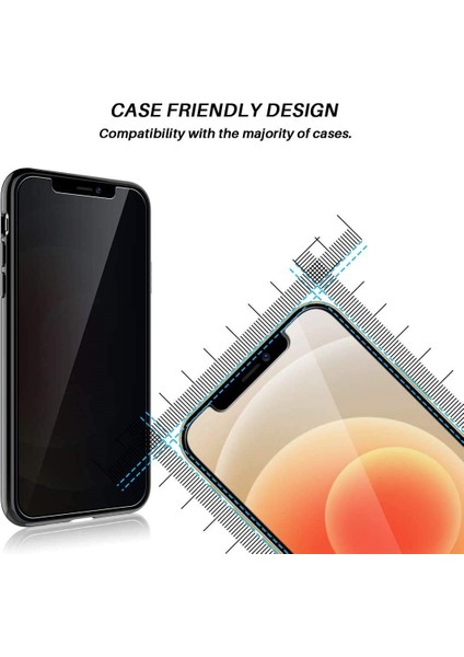 Apple iPhone 12 Pro Max Full-Screen Privacy Görünmez Mat Hayalet Ekran Koruyucu Cam