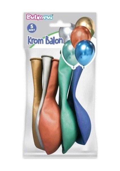 Balon Karışık Krom 5li