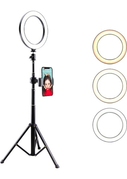 T9 Halka Fotoğraf Dolum Işık Tripod ve Telefon Braketi ile (Yurt Dışından)