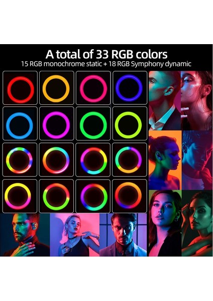 S26-RGB 10 Inç USB Rgb LED Halka Işık Telefon Tutucu ile (Yurt Dışından)