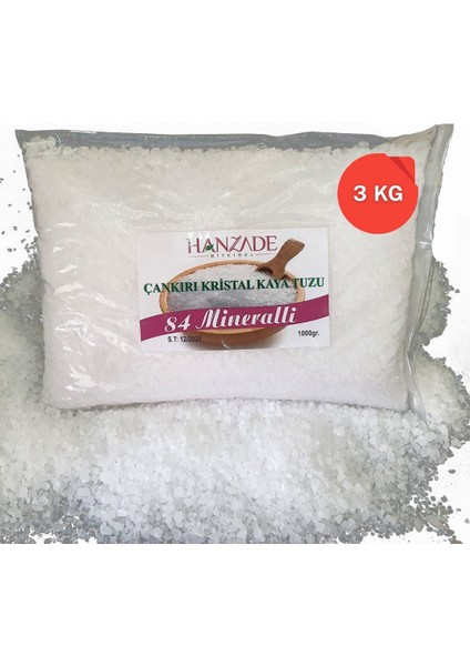 84 Mineralli Çankırı Kristal Tane Kaya Tuzu 3 Kg