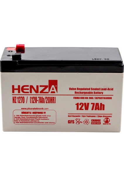 12V 7.0AH 10 Adet Bakımsız Kuru Akü