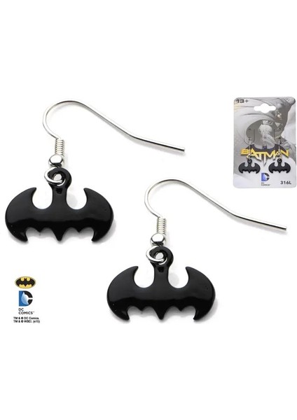 Sales One Body Vibe Dc Comics Siyah Kaplama Batman Hook Dangle Küpe