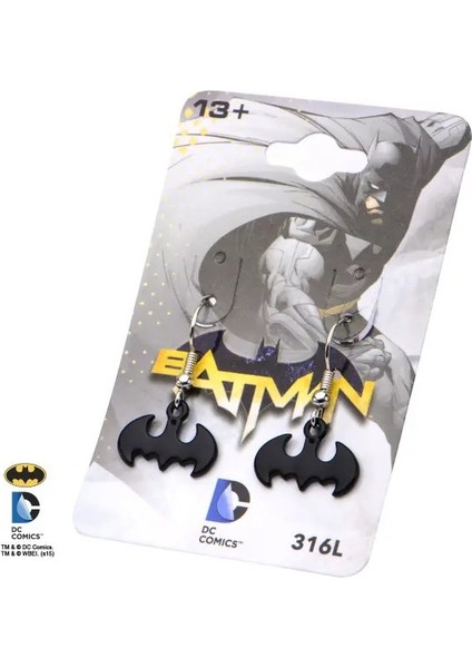 Sales One Body Vibe Dc Comics Siyah Kaplama Batman Hook Dangle Küpe