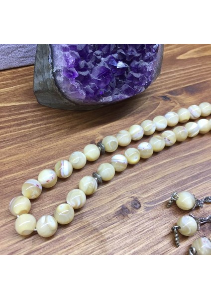 Doğal Taş Sedef Sarı 8mm.