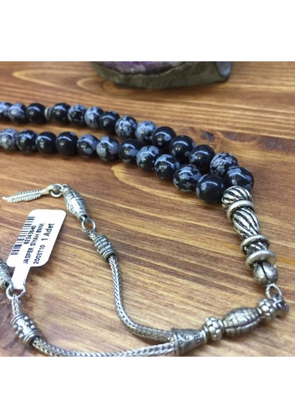 Doğal Taş Jasper Siyah 8mm.