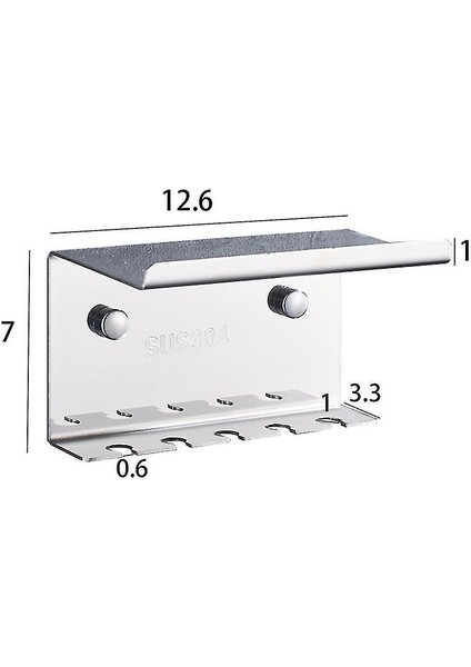 Diş Fırçası Tutucular 13CM Paslanmaz Çelik 5 Yuvası Diş Fırçası Tutucu Tuvalet Malzemeleri | Diş Fırçası Tutucular (Yurt Dışından)