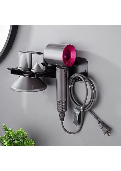 Paslanmaz Çelik Saç Düzleştirici Tutucu Banyo Aksesuarları Banyo Raf Duvara Dağı Dyson Için Son Delme Saç Kurutma Tutucu | Banyo Rafları (Yurt Dışından) fiyatları