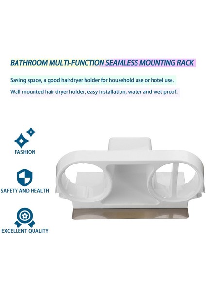 Saç Kurutma Makinesi Raf Banyo Tuvalet Duvar Asılı Depolama Raf Çok Fonksiyonlu Düz Kurulu Klip Curling Çubuk Raf Yumruk (Yurt Dışından) fiyatları