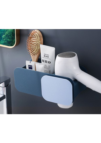 Punch-Free Saç Kurutma Makinesi Raf Raf Basit Banyo Duvar Emme Depolama Raf Çok Fonksiyonlu Raf (Yurt Dışından)