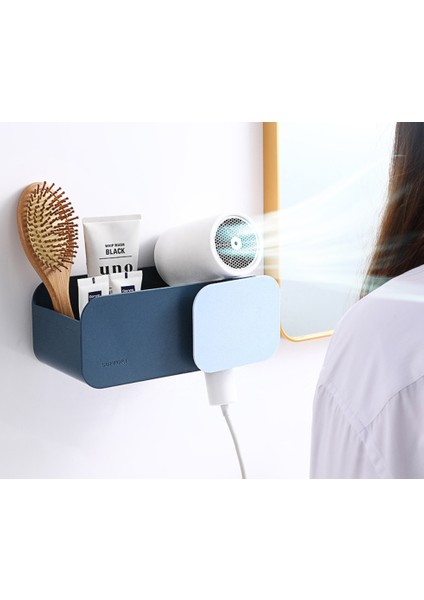 Punch-Free Saç Kurutma Makinesi Raf Raf Basit Banyo Duvar Emme Depolama Raf Çok Fonksiyonlu Raf (Yurt Dışından) modelleri