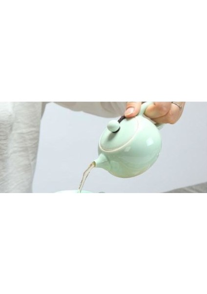 Kung Fu Çay Seti Ev Küçük Set, Bir Tencere, Dört Bardak, Taşıma Çantası, Basit Japon Ofis Express Kupası, Açık Seyahat (Yurt Dışından)