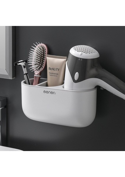 Banyo Bitirme Fırçası Saç Kurutma Makinesi Raf Duvar Monteli Raf Makyaj Depolama Nailess Saç Kurutma Makinesi Diş Fırçası Tutucu | Banyo Rafları (Yurt Dışından)